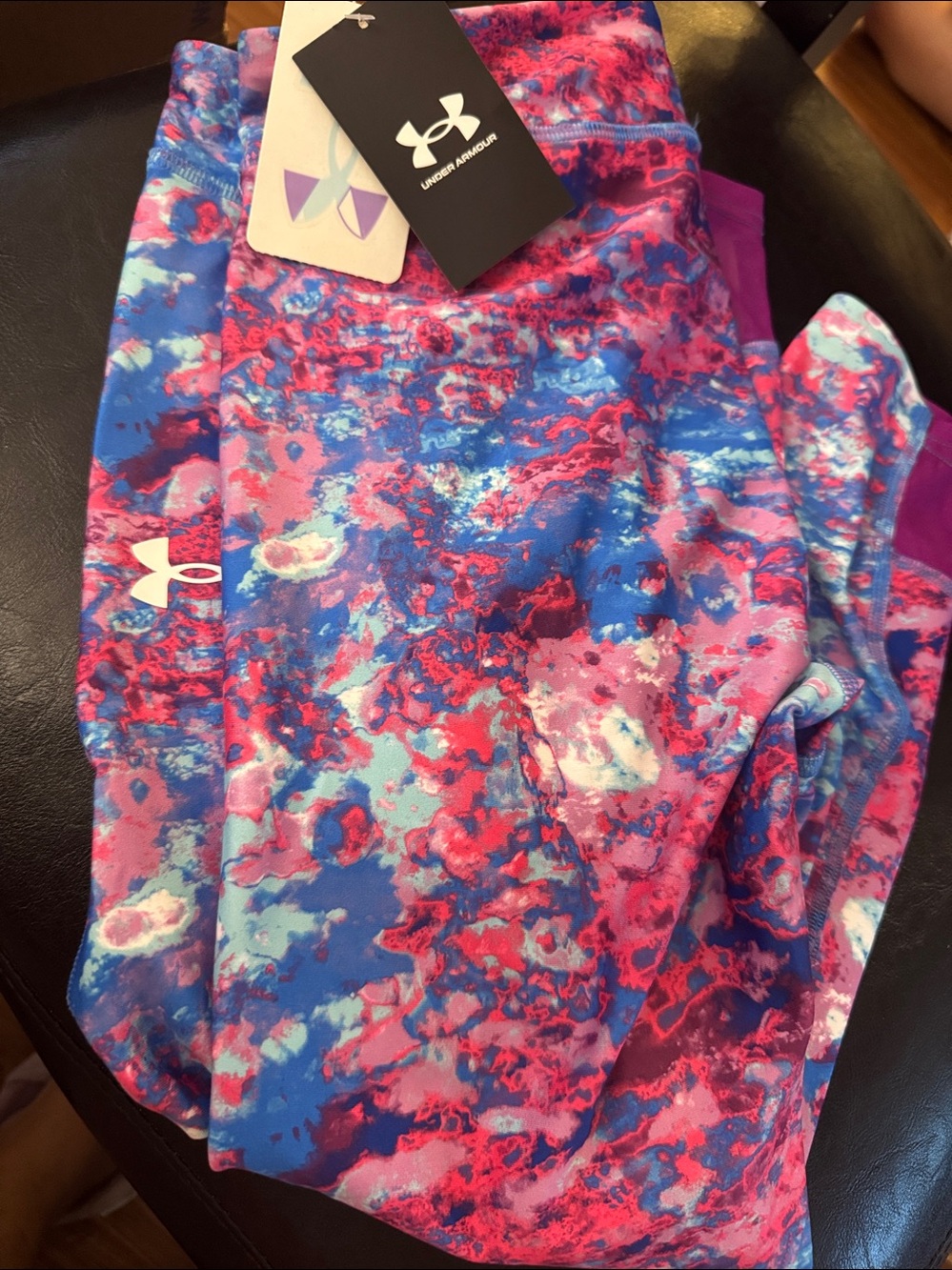 BRAND NEW girl youth under armour heatgear ankle tights leggings size XL - Picture 4 of 5